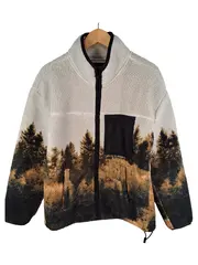 Vorschaubild 1 von Fleecejacke Waldmotiv Herren Gr. XS Outdoor Sherpa