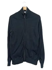 Vorschaubild 1 von Herren Strickjacke Schwarz M Langarm Reißverschluss Casual Baumwolle