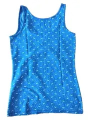 Vorschaubild 2 von Damen Top Ärmellos Dackel Stickerei Blau Gr. S