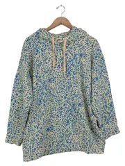 Vorschaubild 1 von Damen Kapuzenpullover Hoodie Gr. 38 M Mehrfarbig Blumenmuster Casual