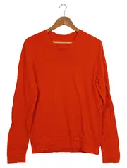 Vorschaubild 1 von Herren Pullover Basic Langarm Baumwolle Orange Gr. L