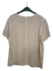 Vorschaubild 2 von Damen Bluse Gr. 44/XXL Beige Casual Kurzarm