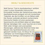 Vorschaubild 3 von Tod im Apothekenhaus von Wolf Serno Historischer Kriminalroman Taschenbuch
