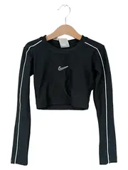 Vorschaubild 1 von Kinder Langarmshirt Crop Top Schwarz Gr. 128 Sportlich