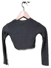 Vorschaubild 3 von Kinder Langarmshirt Crop Top Schwarz Gr. 128 Sportlich