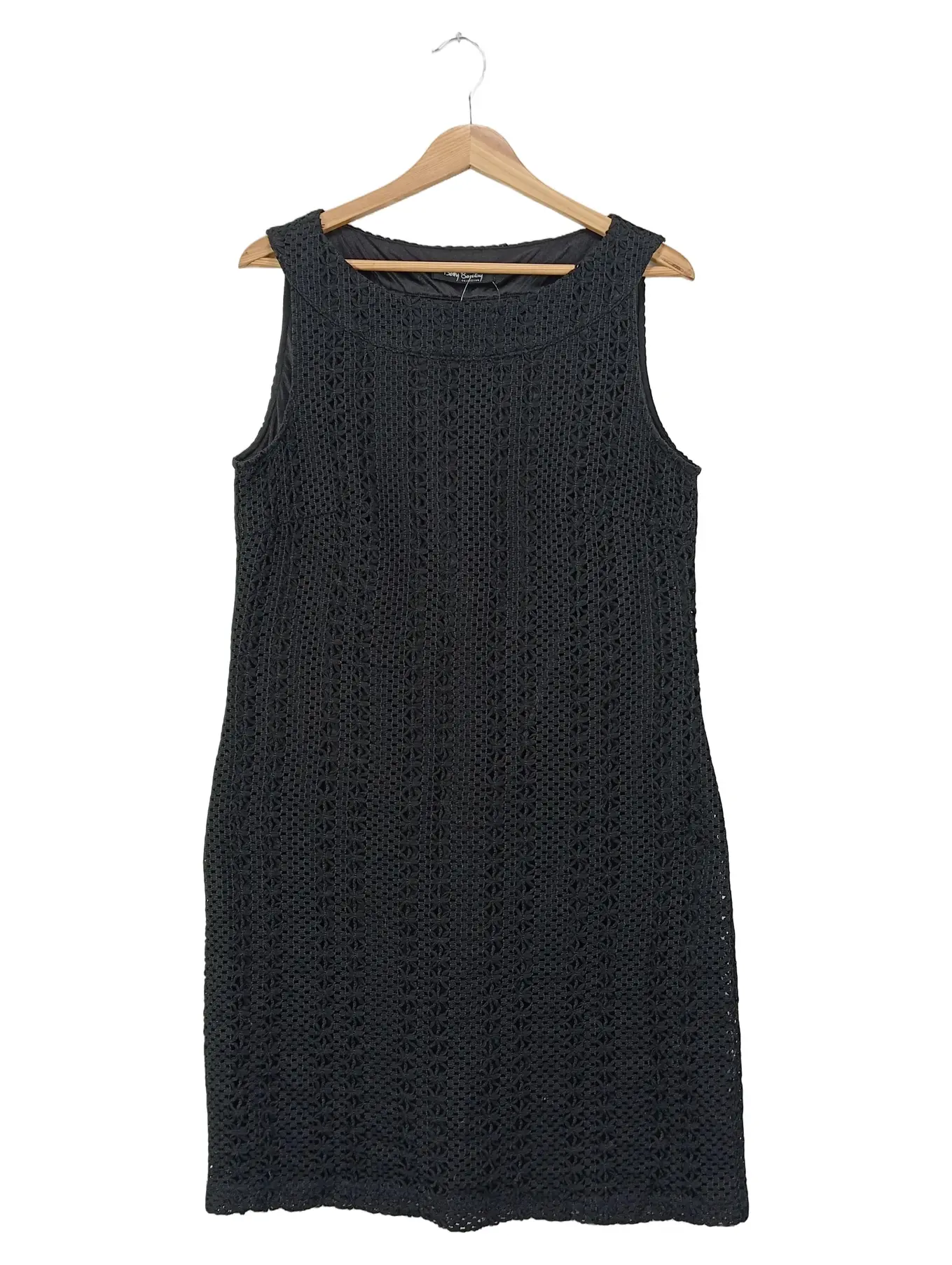 BETTY BARCLAY Damen Etuikleid Gr. 42/XL Schwarz Elegant Lochmuster Business