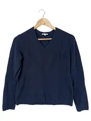 Vorschaubild 1 von Damen Pullover Gr. 36/S Blau Casual Strick V-Ausschnitt