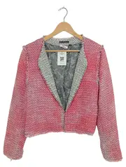 Vorschaubild 1 von Fashion Hero Damen Tweed Blazer Gr. 40 Rosa Meliert Jacke