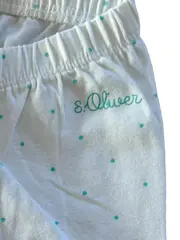 Vorschaubild 3 von Baby Mädchen Leggings Hose Gr. 62 Weiß Punkte Türkis