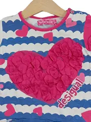 Vorschaubild 3 von Kinder T-Shirt Herz Muster Gr. 80 Baumwolle Farbenfroh