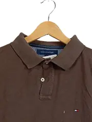 Vorschaubild 4 von Herren Poloshirt Braun Gr. 50, L Slim Fit Baumwolle Kurzarm