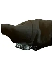 Vorschaubild 6 von Damen Rollkragen Top Kurzarm Rippstrick Schwarz Gr. M