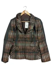 Vorschaubild 1 von Damen Steppjacke Gr. 40/M Braun Kariert Klassisch Elegant
