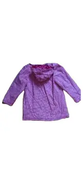 Vorschaubild 6 von Mädchen Regenjacke Gr. 128/134 Pink Weiß Kariert Kapuze