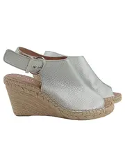 Vorschaubild 1 von Sandaletten Damen 39 Silber Keilabsatz Espadrilles