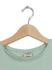 Vorschaubild 2 von T-Shirt Mädchen Grün Pferde Motiv Gr. 158 Baumwolle Kurzarm
