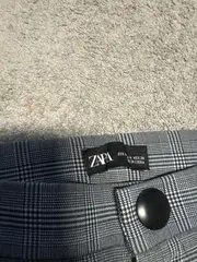 Vorschaubild 7 von Damen Anzughose Kariert Business Grau Größe 38 Slim Fit