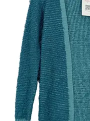 Vorschaubild 2 von Kinder Strickjacke Türkis Gr. 164 Strukturmuster Casual Langarm