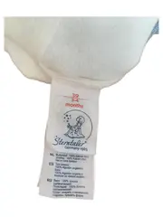 Vorschaubild 2 von Baby Strickmütze Bindemütze Blau Gr. 39 3-4 Monate Bio Baumwolle