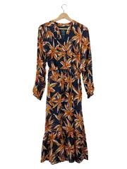 Vorschaubild 1 von Damen Blusenkleid Maxikleid floral Gr. 36 S mehrfarbig