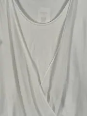 Vorschaubild 2 von Damen T-Shirt 3/4 Arm Weiß Gr. 40/L Viskose Asymmetrisch