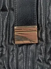 Vorschaubild 3 von Damen Henkeltasche Schwarz Lackleder-Optik Goldkette Elegant