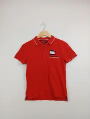 Vorschaubild 2 von Poloshirt Kinder Rot Gr. 152 Casual Logo-Print