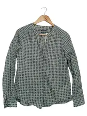 Vorschaubild 1 von MARC O POLO Damen Bluse 34/XS Grün Grafisch Langarm Baumwolle Vintage
