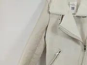 Vorschaubild 3 von Damen Lammfelljacke Bikerjacke Kunstfell Beige Gr. S