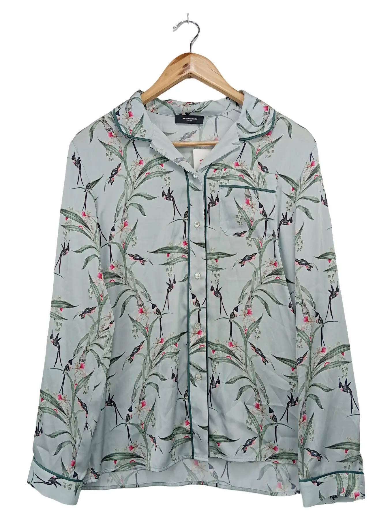 LAWRENCE GREY Damen Bluse 36/S Mehrfarbig Floral Langarm Elegant