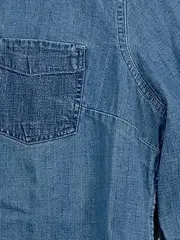Vorschaubild 3 von Damen Jeanshemd Blau Gr. M Baumwolle Langarm Casual