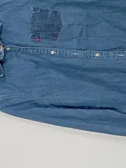 Vorschaubild 2 von Damen Jeanshemd Blau Gr. M Baumwolle Langarm Casual