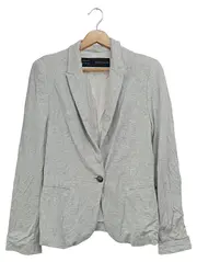 Vorschaubild 1 von Damen Blazer Grau Gr. 38/M Klassisch Elegant Casual Business Jacke