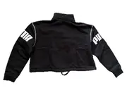 Vorschaubild 2 von Damen Pullover Cropped Sweatshirt Half-Zip Schwarz Gr. L Sportlich