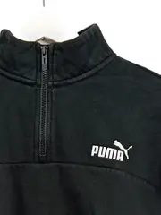 Vorschaubild 3 von Damen Pullover Cropped Sweatshirt Half-Zip Schwarz Gr. L Sportlich
