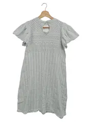 Vorschaubild 2 von Damen Freizeitkleid Strickmuster Grau Gr. 38/M Elegant