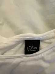 Vorschaubild 3 von Damen T-Shirt Gr. 40/L Weiß Casual mit Blumenmuster