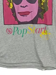 Vorschaubild 5 von Damen T-Shirt Pop Art Print Grau Gr. XS Streetwear