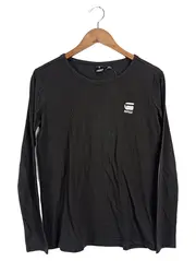 Vorschaubild 1 von Herren Langarmshirt XS Schwarz Baumwolle Casual