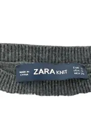 Vorschaubild 5 von Knit Damen Pullover Gr. S/36 Grau Meliert Rundhals Langarm