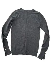 Vorschaubild 2 von Knit Damen Pullover Gr. S/36 Grau Meliert Rundhals Langarm