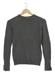 Vorschaubild 1 von Knit Damen Pullover Gr. S/36 Grau Meliert Rundhals Langarm