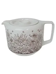 Vorschaubild 1 von Kaffeekanne Weiß Porzellan Florales Muster Klassisch