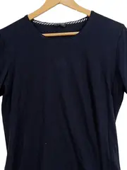 Vorschaubild 2 von Damen T-Shirt Gr. 40/L Basic Blau Kurzarm