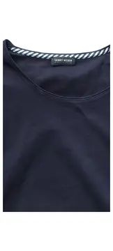 Vorschaubild 3 von Damen T-Shirt Gr. 40/L Basic Blau Kurzarm