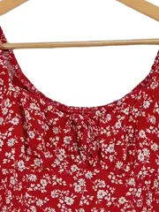 Vorschaubild 2 von Damen Sommerkleid Blumenmuster Rot Gr. 36