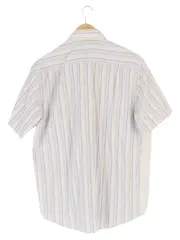 Vorschaubild 2 von Herren Freizeithemd L/50 Gestreift Kurzarm Weiß Klassisch