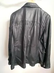 Vorschaubild 4 von Lederjacke Herren Gr. 48 Schwarz Casual Modern Leder