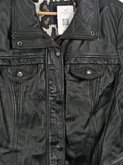 Vorschaubild 3 von Lederjacke Herren Gr. 48 Schwarz Casual Modern Leder