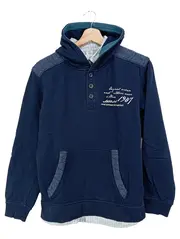 Vorschaubild 1 von Herren Kapuzenpullover Hoodie Blau Gr. 52/L Streetwear Casual